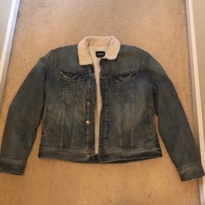 Express denim Sherpa jacket